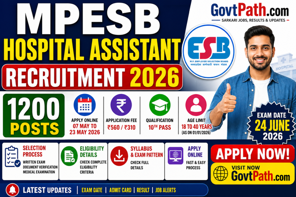 MP Hospital Assistant Recruitment 2026