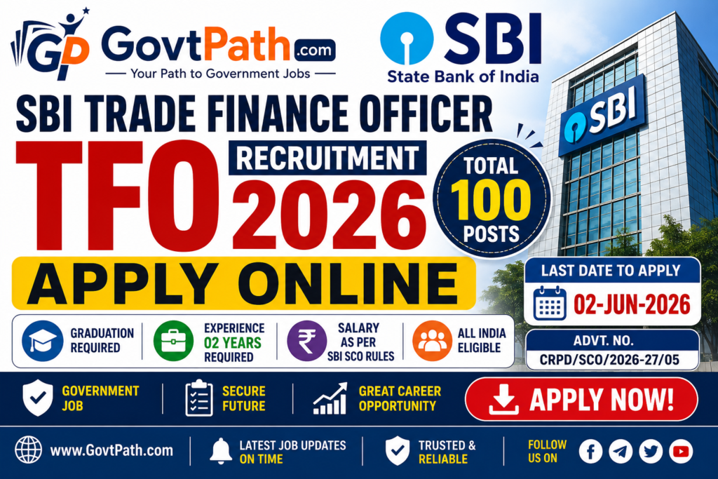 SBI Trade Finance Officer Recruitment 2026