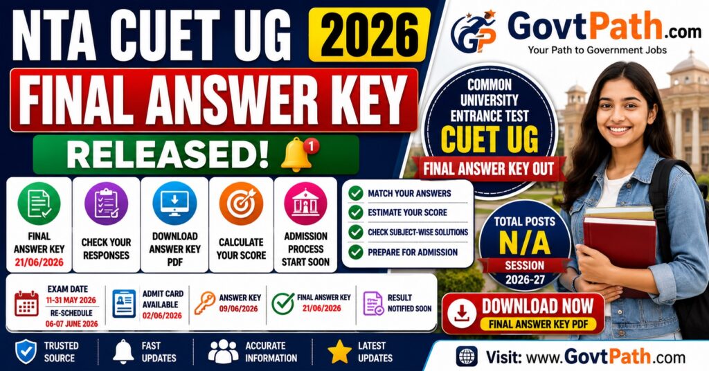 CUET UG 2026 Final Answer Key