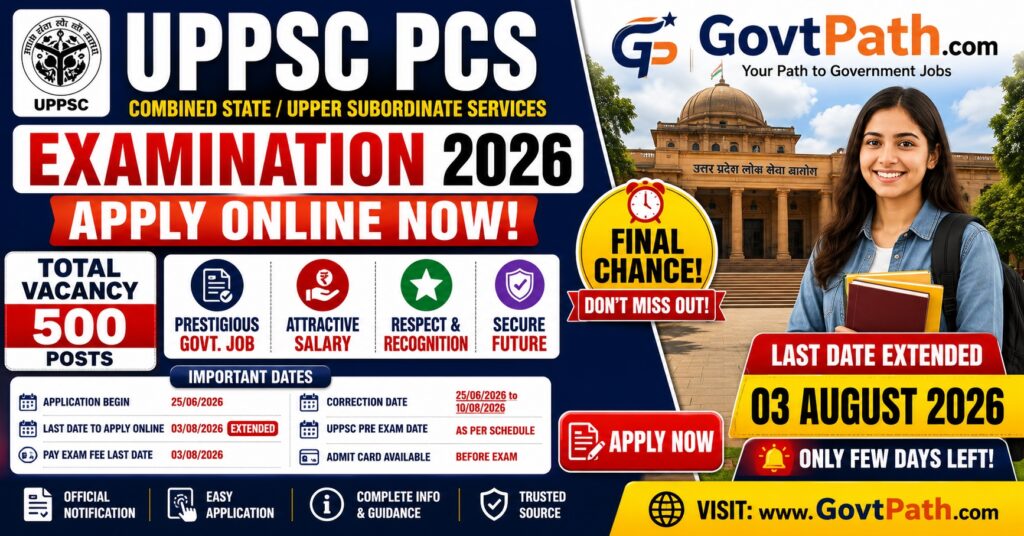 UPPSC PCS Recruitment 2026